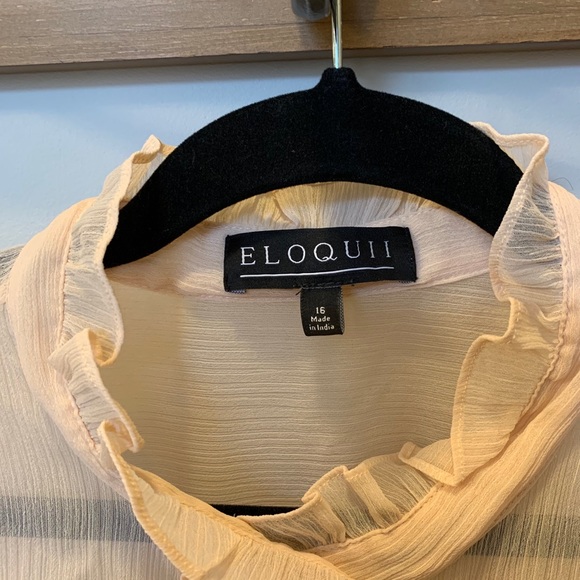 Eloquii peach blush blouse - Picture 2 of 4
